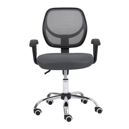 NEXTEP SOLUCIONES - Silla Secretarial Nextep de Altura Ajustable Tela Gris Base Giratoria