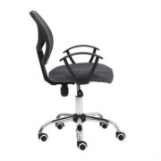 NEXTEP SOLUCIONES - Silla Secretarial Nextep de Altura Ajustable Tela Gris Base Giratoria