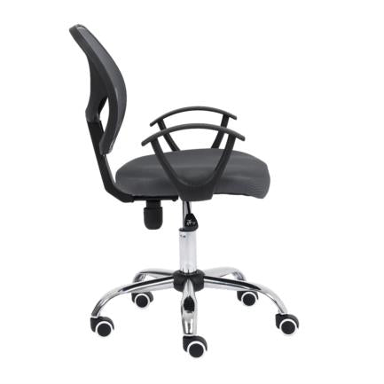 NEXTEP SOLUCIONES - Silla Secretarial Nextep de Altura Ajustable Tela Gris Base Giratoria