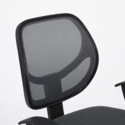 NEXTEP SOLUCIONES - Silla Secretarial Nextep de Altura Ajustable Tela Gris Base Giratoria