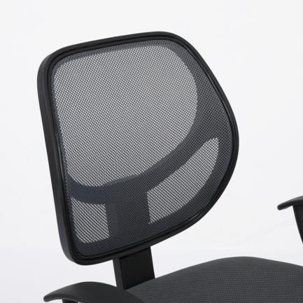 NEXTEP SOLUCIONES - Silla Secretarial Nextep de Altura Ajustable Tela Gris Base Giratoria