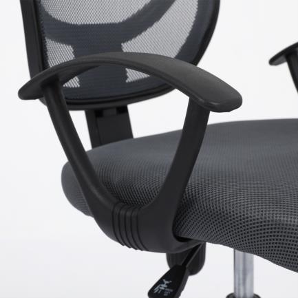 NEXTEP SOLUCIONES - Silla Secretarial Nextep de Altura Ajustable Tela Gris Base Giratoria