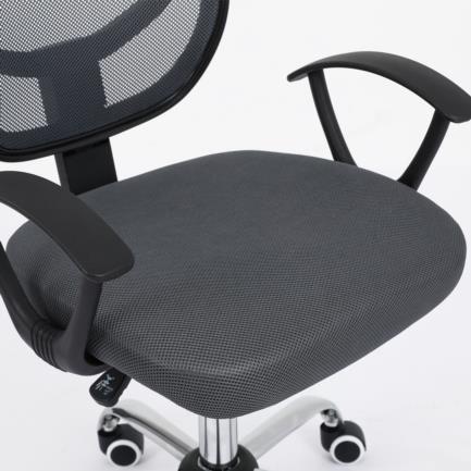 NEXTEP SOLUCIONES - Silla Secretarial Nextep de Altura Ajustable Tela Gris Base Giratoria