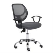 NEXTEP SOLUCIONES - Silla Secretarial Nextep de Altura Ajustable Tela Gris Base Giratoria