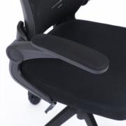 NEXTEP SOLUCIONES - Silla Ejecutiva Nextep de Altura y Descansabrazos Ajustable Tela/Malla Negro y Base Giratoria