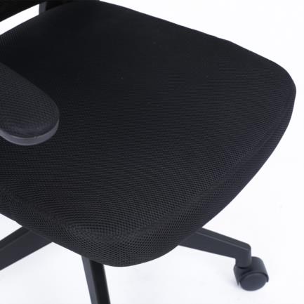 NEXTEP SOLUCIONES - Silla Ejecutiva Nextep de Altura y Descansabrazos Ajustable Tela/Malla Negro y Base Giratoria