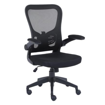 NEXTEP SOLUCIONES - Silla Ejecutiva Nextep de Altura y Descansabrazos Ajustable Tela/Malla Negro y Base Giratoria