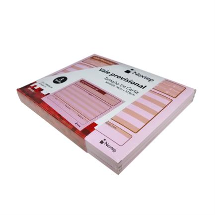 NEXTEP SOLUCIONES - Vale Provisional de Caja Nextep 1/4 Carta 3 Blocks C/50 CU