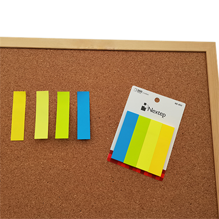 NEXTEP SOLUCIONES - Banderitas Nextep Neon 4 Colores 200 Piezas c/10 Estuches