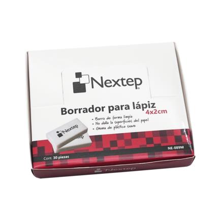 NEXTEP SOLUCIONES - Borrador Nextep para Lapiz Blanco 4x2cm C/30