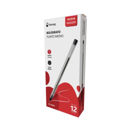 NEXTEP SOLUCIONES - Bolígrafo Nextep 1000 Color Negro 1mm C/12