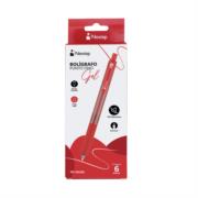 NEXTEP SOLUCIONES - Boligrafo Nextep Gel Retractil Silencioso Fino 0.5mm Rojo C/6
