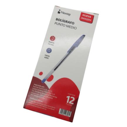 NEXTEP SOLUCIONES - Bundle Boligrafo Nextep 1000 Azul 1mm C/12 Cont. 6Piezas