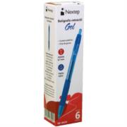NEXTEP SOLUCIONES - Bundle Boligrafo Nextep Gel Retractil Mediano 0.7mm Azul C/6 Cont. 4Piezas