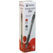 NEXTEP SOLUCIONES - Bundle Boligrafo Nextep Gel Retractil Mediano 0.7mm Negro C/6 Cont. 4Piezas