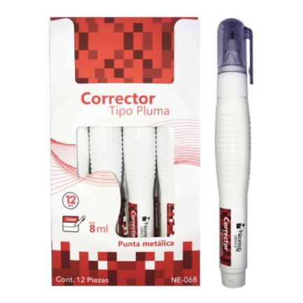 NEXTEP SOLUCIONES - Bundle Corrector Nextep Tipo Pluma 8Ml Punta Metalica C/12 Cont. 1Pieza