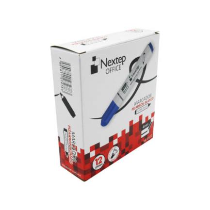 NEXTEP SOLUCIONES - Bundle Marcador Nextep para Pizarron Blanco Azul C/12 Cont. 2 Piezas