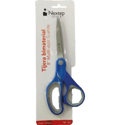NEXTEP SOLUCIONES - Bundle Tijera Nextep Bimaterial 8" Multiusos Grande Cont. 6 Piezas