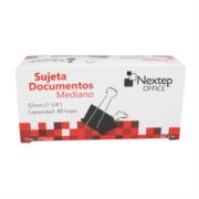 NEXTEP SOLUCIONES - Bundle Sujeta Documentos Nextep Mediano 32mm (1 1/4") 12Pzs Cont. 10 Piezas