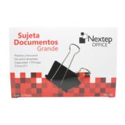NEXTEP SOLUCIONES - Bundle Sujeta Documentos Nextep Grande 51mm (2") 12Pzs Cont. 10 Piezas