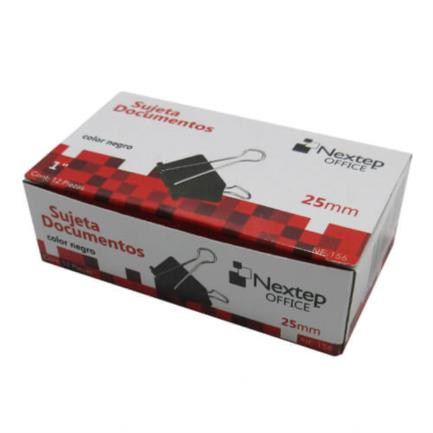 NEXTEP SOLUCIONES - Bundle Sujeta Documentos Nextep 25mm (1") 12Pzs Cont. 10 Piezas