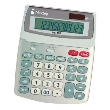 NEXTEP SOLUCIONES - Bundle Calculadora Nextep 12 dígitos Escritorio Funcion Impuesto Solar/Bateria Cont. 2 Piezas