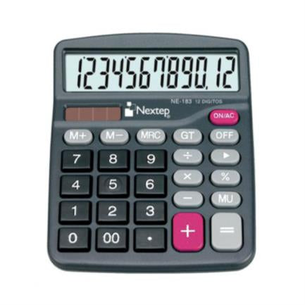 NEXTEP SOLUCIONES - Calculadora Nextep 12 Dígitos Semi Escritorio Bateria/Solar