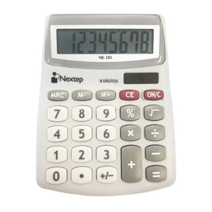 NEXTEP SOLUCIONES - Calculadora Nextep 8 Dígitos Semi Escritorio Solar/Batería