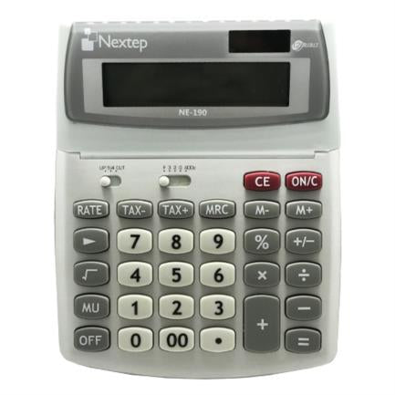 NEXTEP SOLUCIONES - Calculadora Nextep 12 Dígitos Escritorio Función Impuestos Solar/Batería