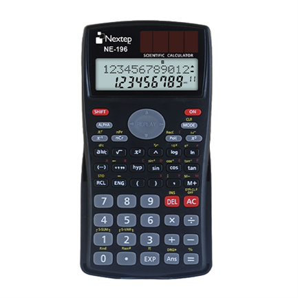 NEXTEP SOLUCIONES - Calculadora Nextep Científica 10+2 Dígitos Doble Línea 240 Funciones Batería Solar