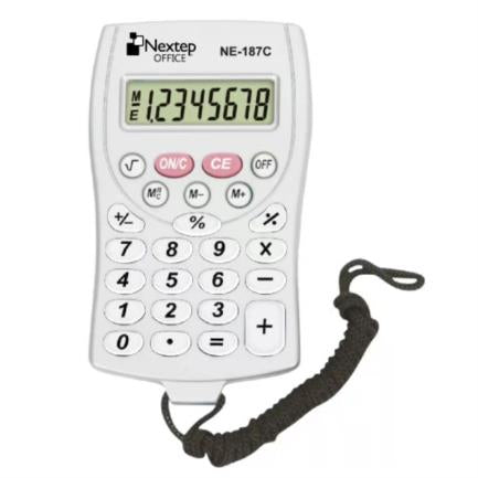 NEXTEP SOLUCIONES - Calculadora Nextep 8 DÍgitos de Bolsillo Batería con Cordón
