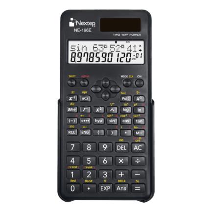 NEXTEP SOLUCIONES - Calculadora Nextep Cientifica 10+2 Digitos Doble Linea 240 Funciones Solar/bateria