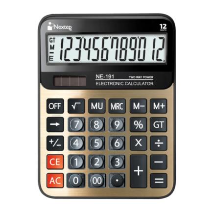 NEXTEP SOLUCIONES - Calculadora Nextep 12 Digitos Gran Escritorio Solar/Bateria