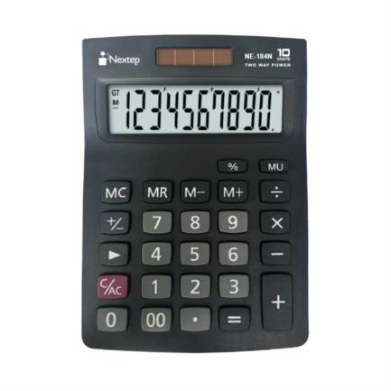 NEXTEP SOLUCIONES - Calculadora Nextep 10 Digitos Semi Escritorio Bateria/Solar