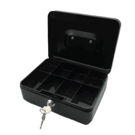 NEXTEP SOLUCIONES - Caja Dinero Nextep Metálica Mediana 20cm Color Negro