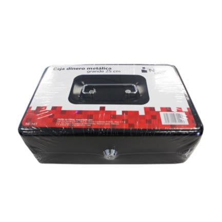 NEXTEP SOLUCIONES - Caja Dinero Nextep Metálica Grande 25cm Color Negro