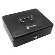 NEXTEP SOLUCIONES - Caja Dinero Nextep Metalica Extra Grande 30 cm Bandeja Con Clips Para 4 Billetes