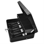 NEXTEP SOLUCIONES - Caja Dinero Nextep Metalica Extra Grande 30 cm Bandeja Con Clips Para 4 Billetes