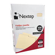 NEXTEP SOLUCIONES - Folder Nextep Economico Oficio Manila c/100