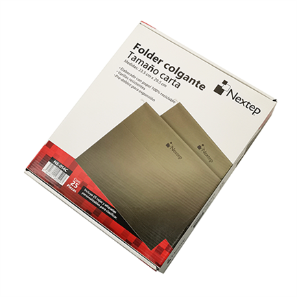 NEXTEP SOLUCIONES - Folder Colgante Nextep Economico Carta Color Verde Tradicional c/25