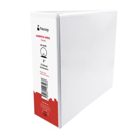 NEXTEP SOLUCIONES - Carpeta Nextep Panoramica de Vinil Aro "O" 3" Carta Blanca