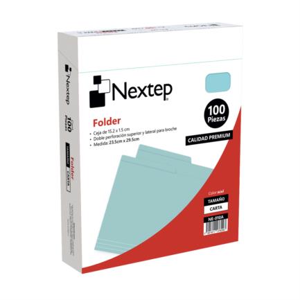 NEXTEP SOLUCIONES - Folder Economico Nextep Carta Azul c/100