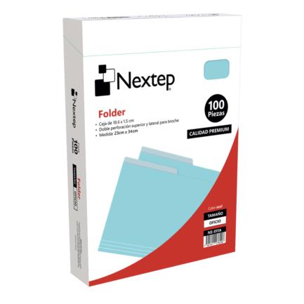 NEXTEP SOLUCIONES - Folder Economico Nextep Oficio Azul c/100