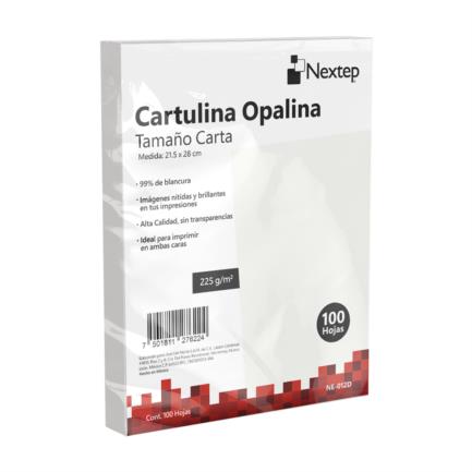 NEXTEP SOLUCIONES - Cartulina Opalina Nextep Blanca c/100 225 gr
