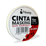 NEXTEP SOLUCIONES - Cinta Masking Nextep Uso General 18mm x 50mts