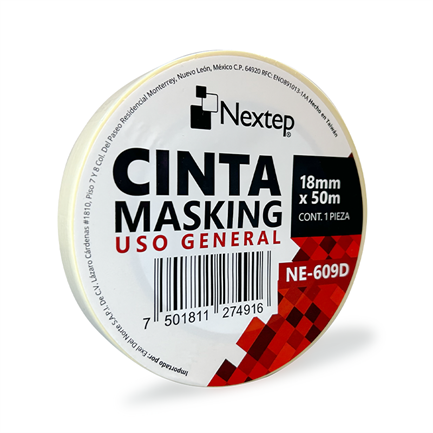 NEXTEP SOLUCIONES - Cinta Masking Nextep Uso General 18mm x 50mts