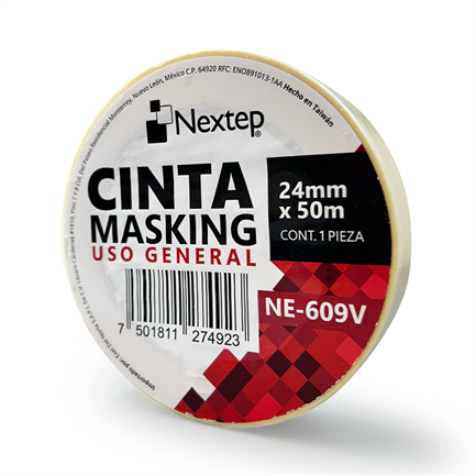 NEXTEP SOLUCIONES - Cinta Masking Nextep Uso General 24mm x 50mts