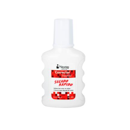 NEXTEP SOLUCIONES - Corrector Líquido Nextep Botella 20ml C/12 Piezas
