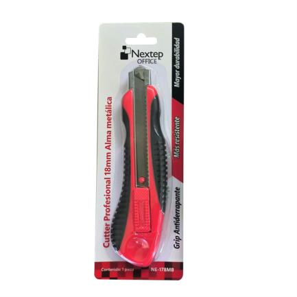 NEXTEP SOLUCIONES - Cutter Profesional Nextep Navaja 18MM. Alma de Metal y Grip