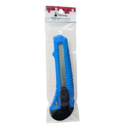 NEXTEP SOLUCIONES - Cutter Plastico Nextep Grande Navaja 18MM con Seguro